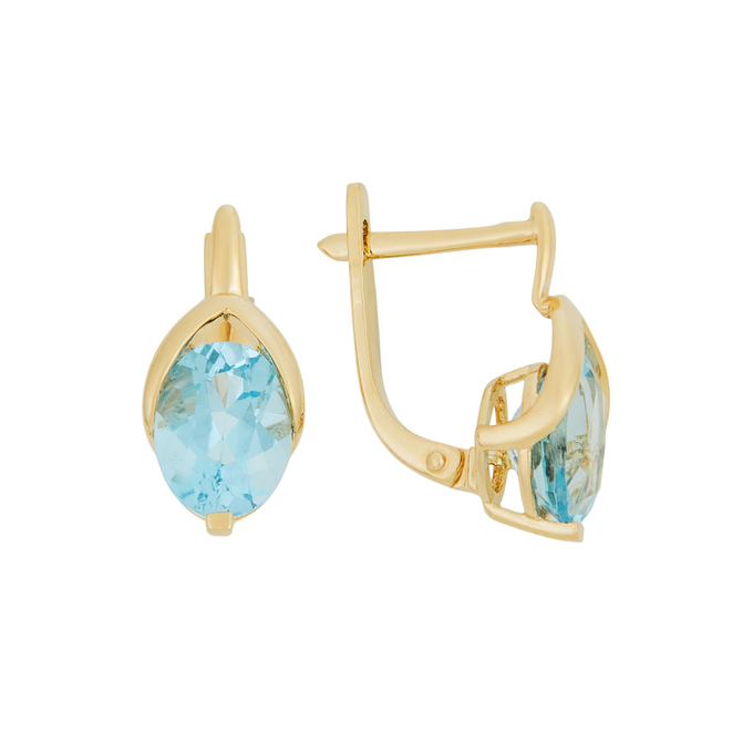 Серьги из золота 585 пробы с топазами, Л 0808 9602 за 41400