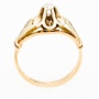 Кольцо из комбинированного золота 585 пробы c 1 бриллиантом Л30126073 фото 2