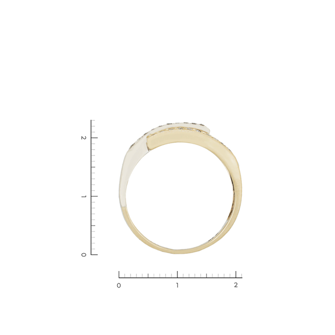 Кольцо из золота 585 пробы c 40 бриллиантами