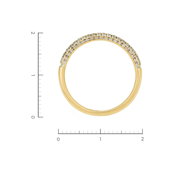 Кольцо из комбинированного золота 585 пробы c 41 бриллиантами, Л23158278 за 9960