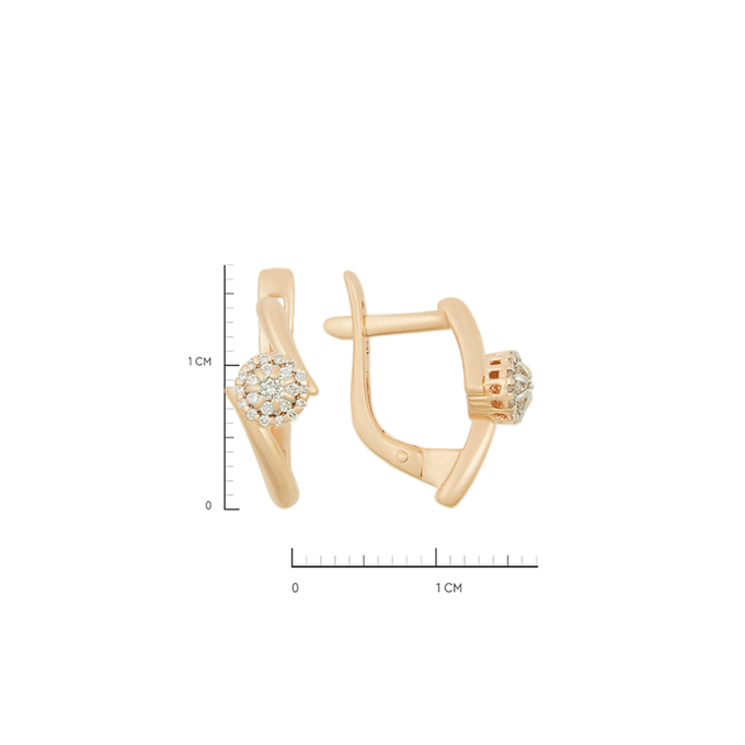 Серьги из золота 585 пробы c бриллиантами, Ц О007 0953 за 40640