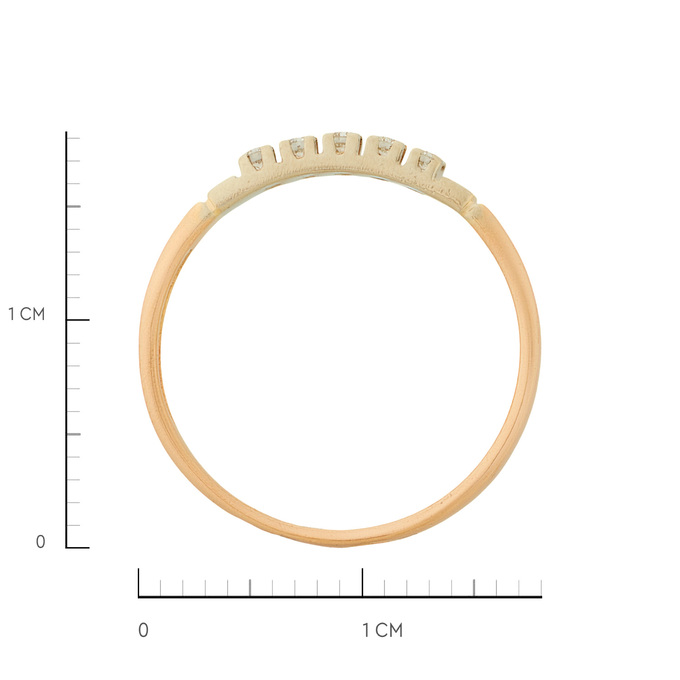 Кольцо из золота 585 пробы c бриллиантами, Л 2812 3677 за 17700