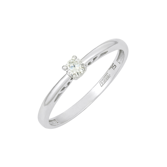 Кольцо из золота 585 пробы c бриллиантом