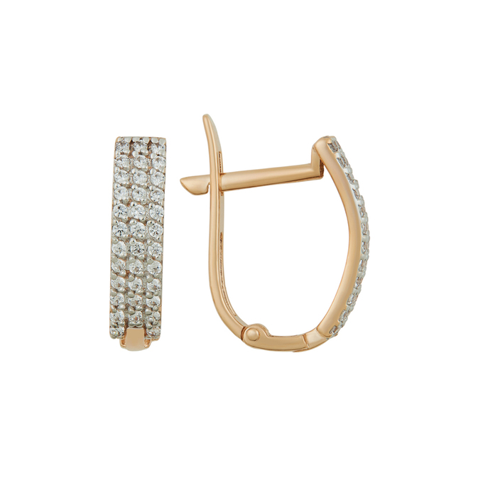 Серьги из золота 585 пробы c фианитами, Ц О007 0919 за 20560