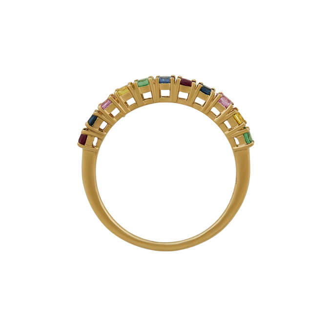 Кольцо из золота 585 пробы c рубинами, сапфирами, цветными сапфирами и гранатами, Л 3309 5843 за 23200