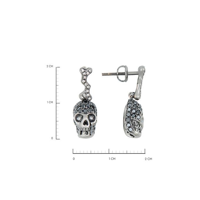 Серьги из золота 585 пробы c бриллиантами, К 0000 3388 за 42900