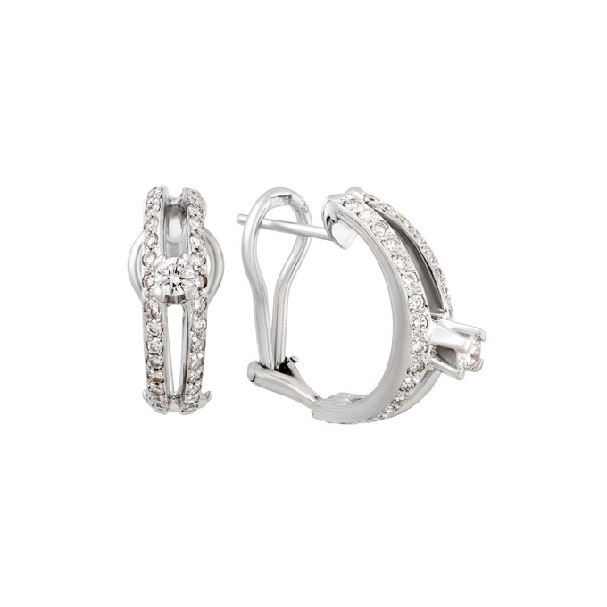 Серьги из золота 750 пробы с бриллиантами, Л 2812 6672 за 138000