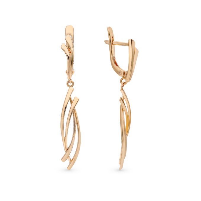 Серьги из красного золота 585 пробы