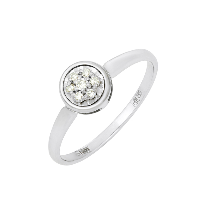 Кольцо из золота 585 пробы c бриллиантами