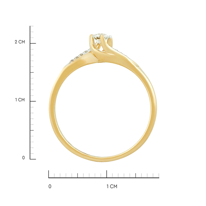 Кольцо из золота 585 пробы c бриллиантами, Л 1911 3219 за 39200