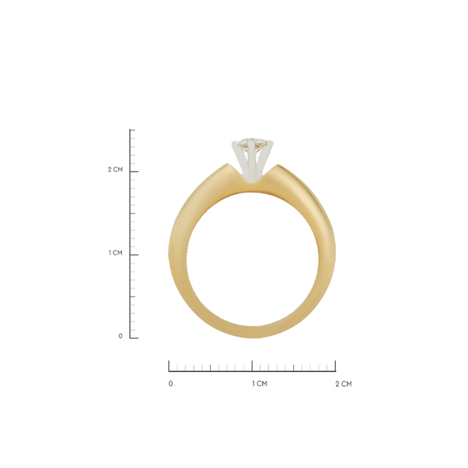 Кольцо из золота 750 пробы c бриллиантом, Л 0510 7726 за 94800