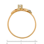 Кольцо из комбинированного золота 585 пробы c 2 бриллиантами Л06158782 фото 4
