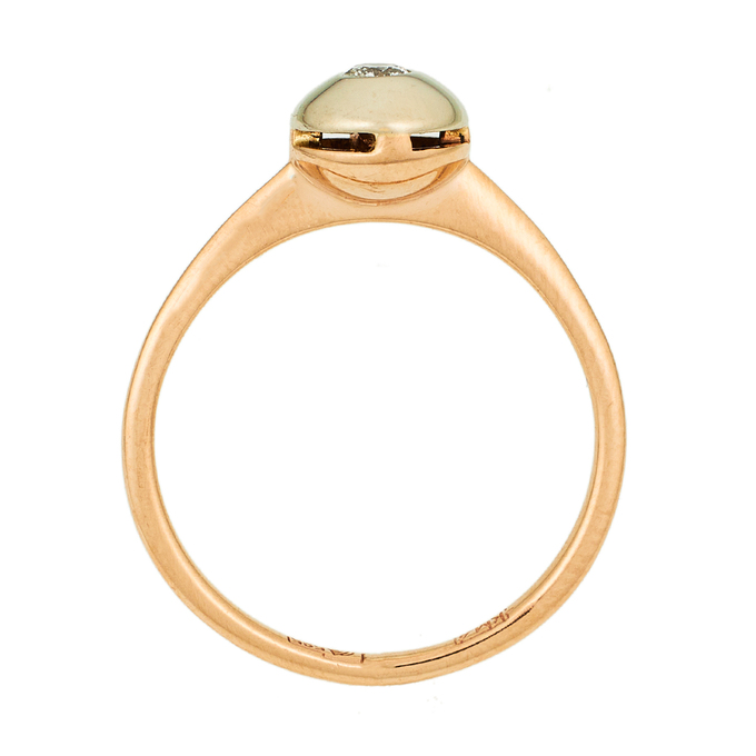 Кольцо из золота 585 пробы c бриллиантом, Л 3308 8596 за 23920