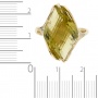 Кольцо из желтого золота 585 пробы c 1 камнем синтетическим 093286 фото 4