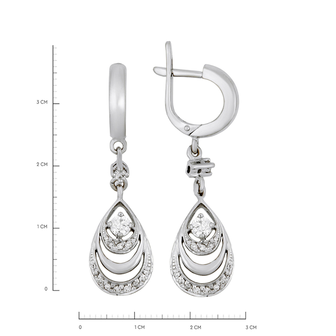 Серьги из золота 585 пробы c бриллиантами, Ц О007 1040 за 82900