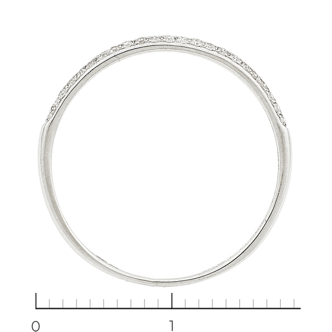 Кольцо из белого золота 585 пробы c 46 бриллиантами