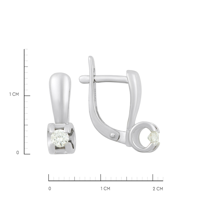 Серьги из золота 585 пробы c бриллиантами, Ц О007 0486 за 50400