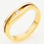 Кольцо из комбинированного золота 750 пробы c 1 бриллиантом Л45067200 фото 1
