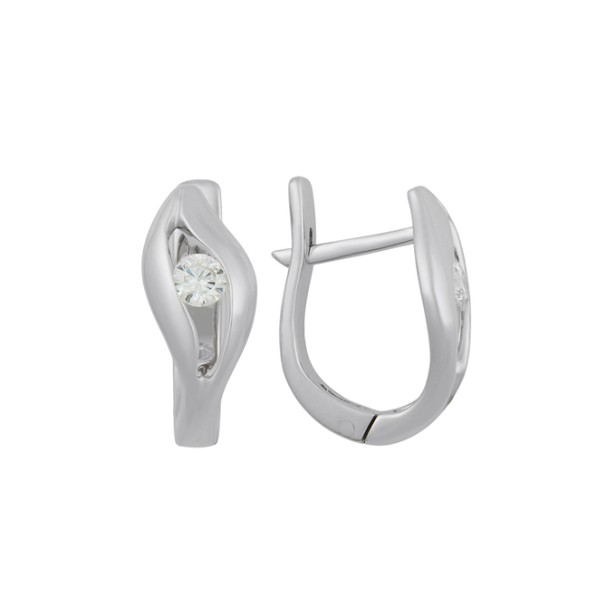 Серьги из золота 585 пробы c бриллиантами, Л 3606 2977 за 93200