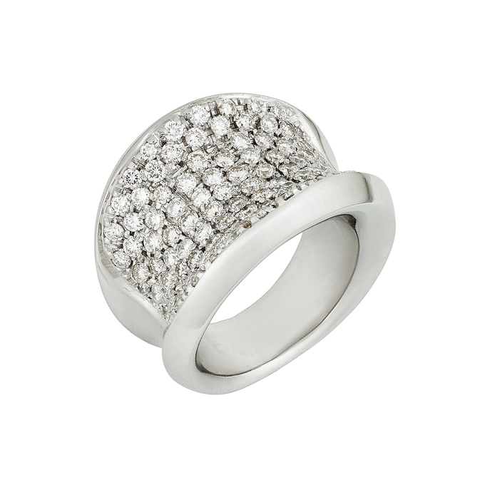 Кольцо из золота 585 пробы c бриллиантами