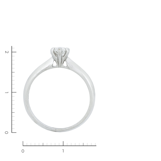 Кольцо из белого золота 585 пробы c 1 бриллиантом, Л45073304 за 46400