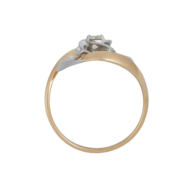 Кольцо из золота 585 пробы c бриллиантом, Л 4107 4523 за 38000