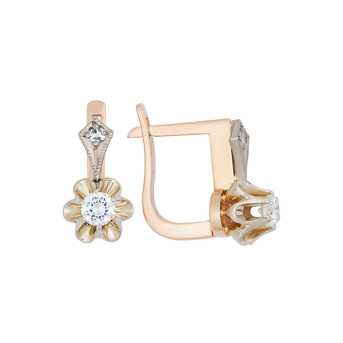 Серьги из золота 583 пробы c бриллиантами, К 0000 5151 за 129900