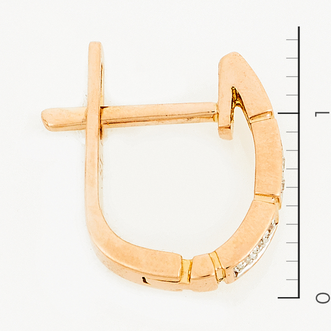 Серьги из золота 585 пробы c 18 бриллиантами