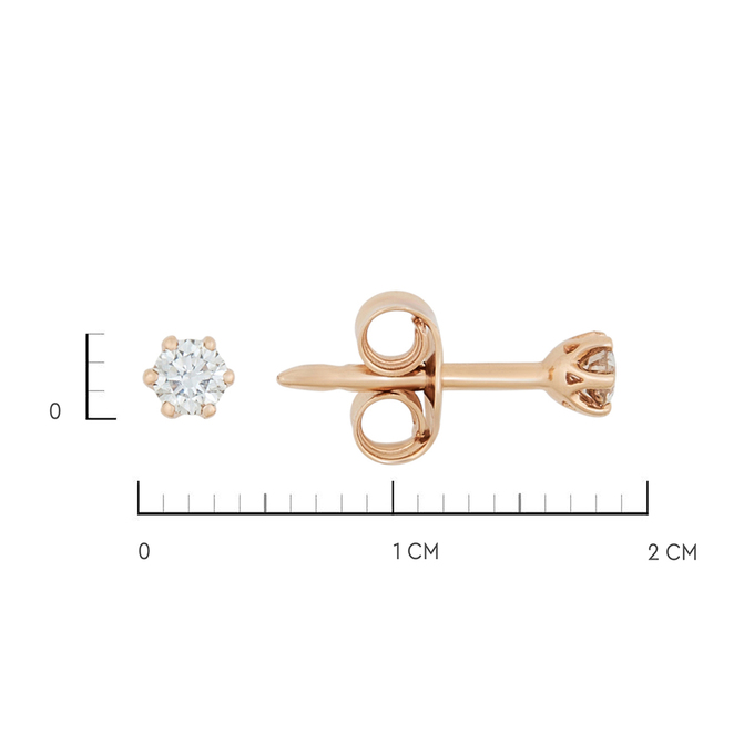 Серьги из золота 585 пробы c бриллиантами, К 0000 3736 за 23400