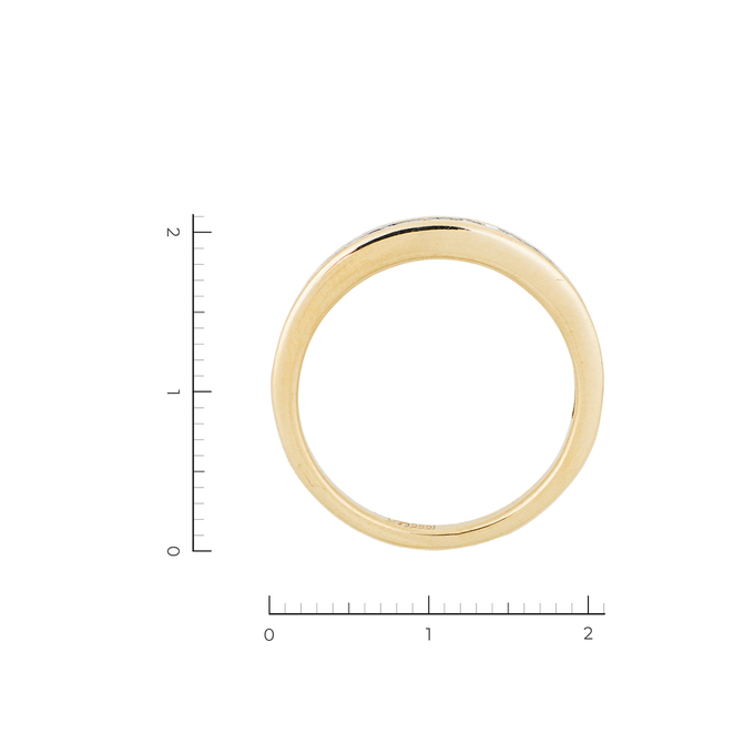 Кольцо из желтого золота 585 пробы c 22 бриллиантами, Л 7302 4258 за 23920