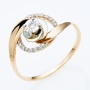 Кольцо из комбинированного золота 585 пробы c 15 бриллиантами Л39092510 фото 1