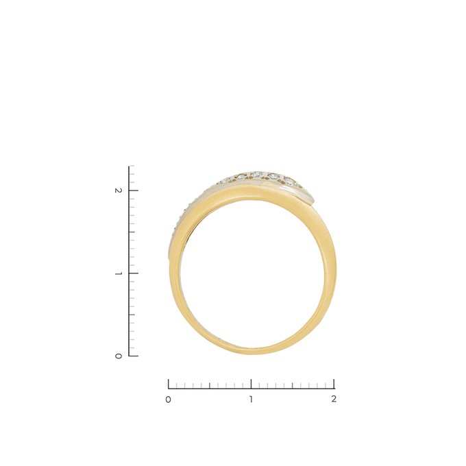 Кольцо из золота 750 пробы c 13 бриллиантами, Л 3309 2276 за 47120