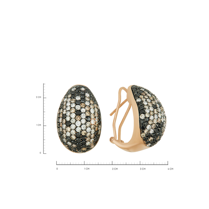 Серьги из золота 750 пробы c бриллиантами, Л 5805 0978 за 219000