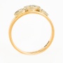 Кольцо из комбинированного золота 585 пробы c 3 бриллиантами Л08040993 фото 3