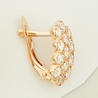 Серьги из красного золота 585 пробы c фианитами