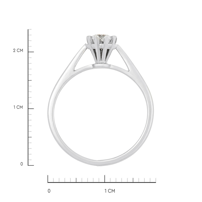 Кольцо из золота 585 пробы c бриллиантом, Л 5804 5727 за 65520