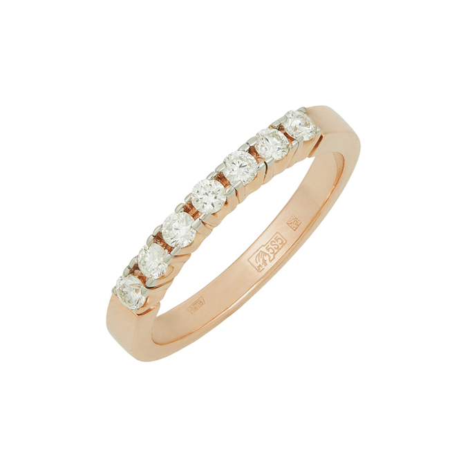 Кольцо из золота 585 пробы c бриллиантами