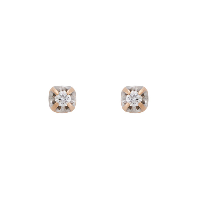 Серьги из золота 585 пробы с бриллиантами, Л 5104 3143 за 26000