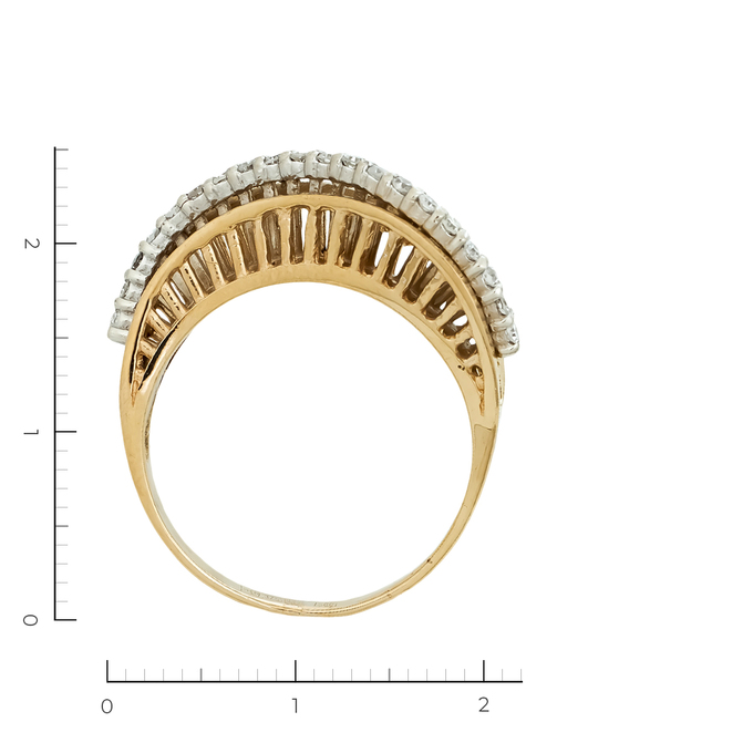 Кольцо из золота 375 пробы c 20 бриллиантами, Л 7302 5630 за 24720