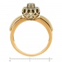 Кольцо из комбинированного золота 585 пробы c 7 бриллиантами Л71016060 фото 4
