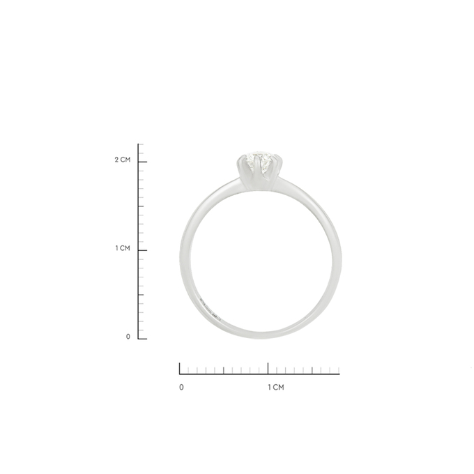Кольцо из платины 900 пробы c бриллиантом, Л 2811 9244 за 148720