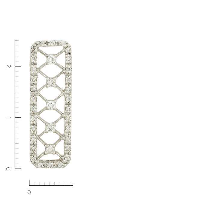 Подвеска из белого золота 585 пробы c 35 бриллиантами, Л 0408 1144 за 18320