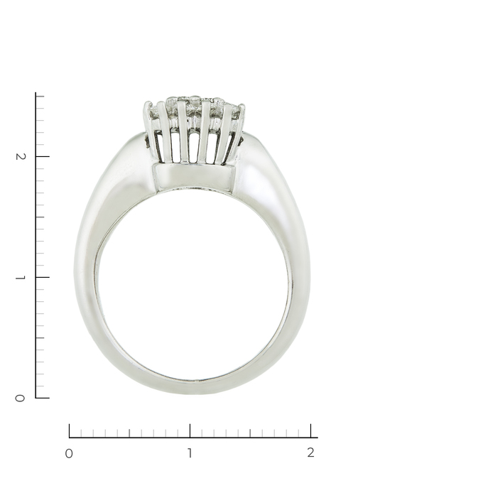 Кольцо из белого золота 750 пробы c 16 бриллиантами, Л 4106 3541 за 118900