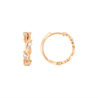 Серьги из золота 585 пробы c 8 фианитами