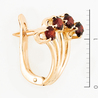 Серьги из красного золота 585 пробы c 8 гранатами