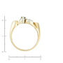 Кольцо из комбинированного золота 585 пробы c 2 бриллиантами Л29123326 фото 4