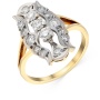 Кольцо из комбинированного золота 750 пробы c 15 бриллиантами Л58005710 фото 1