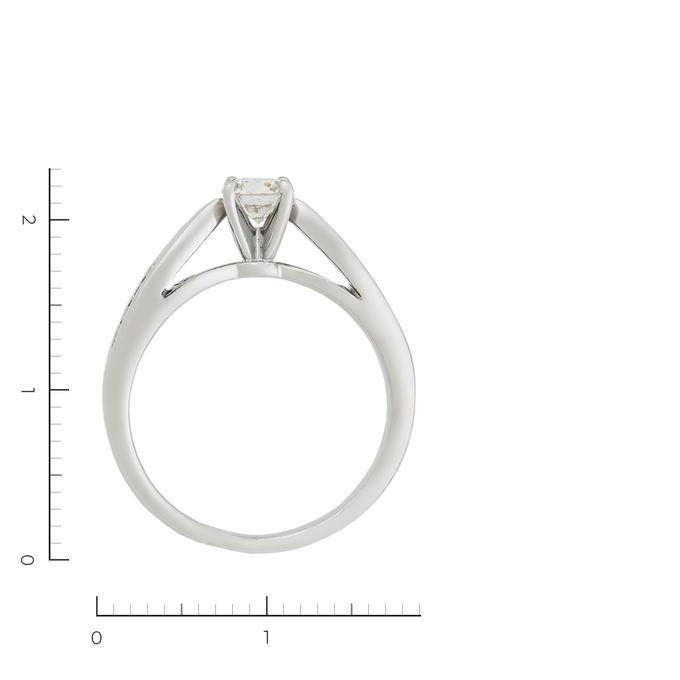 Кольцо из белого золота 585 пробы c 11 бриллиантами, Л 5804 3052 за 73250