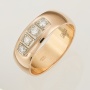 Кольцо из комбинированного золота 585 пробы c 4 бриллиантами Л29105882 фото 1