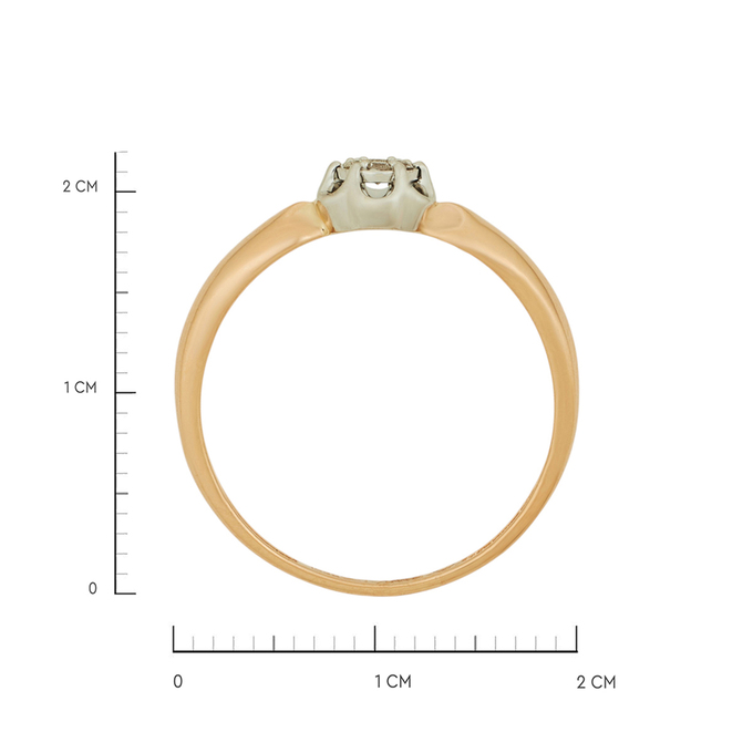 Кольцо из золота 585 пробы c бриллиантами